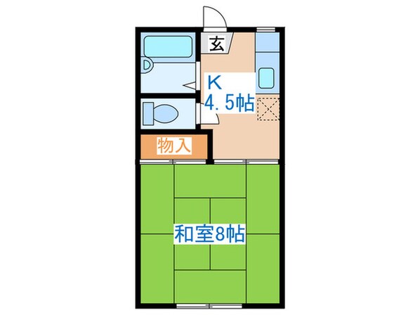 ハピネス古城Ⅰの物件間取画像